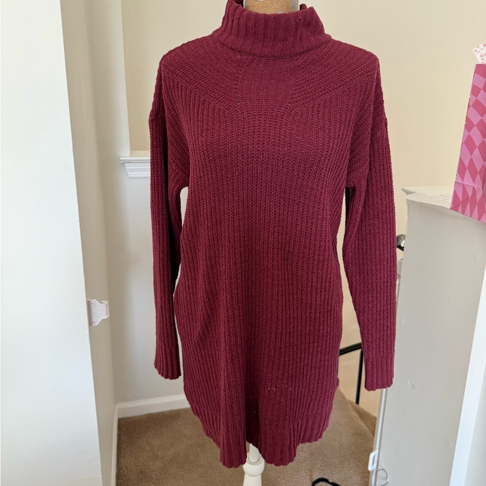 American Eagle Outfitters Burgundy Knit Dress